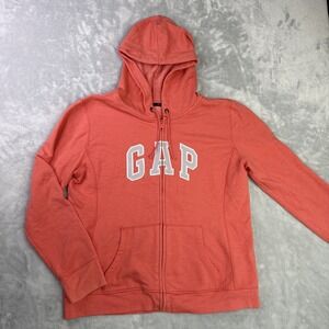 Gap Hoodie Women's Full Zip In A Peach Orange Y2K